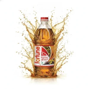 Svensk beskrivning: Fortune senapsolja 1L flaska för indisk matlagning / Fortune mustard oil 1L bottle for Indian cooking.